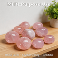Natural Rose Quartz Crystal Sphere | Pink Crystal Ball for Healing & Home Decor